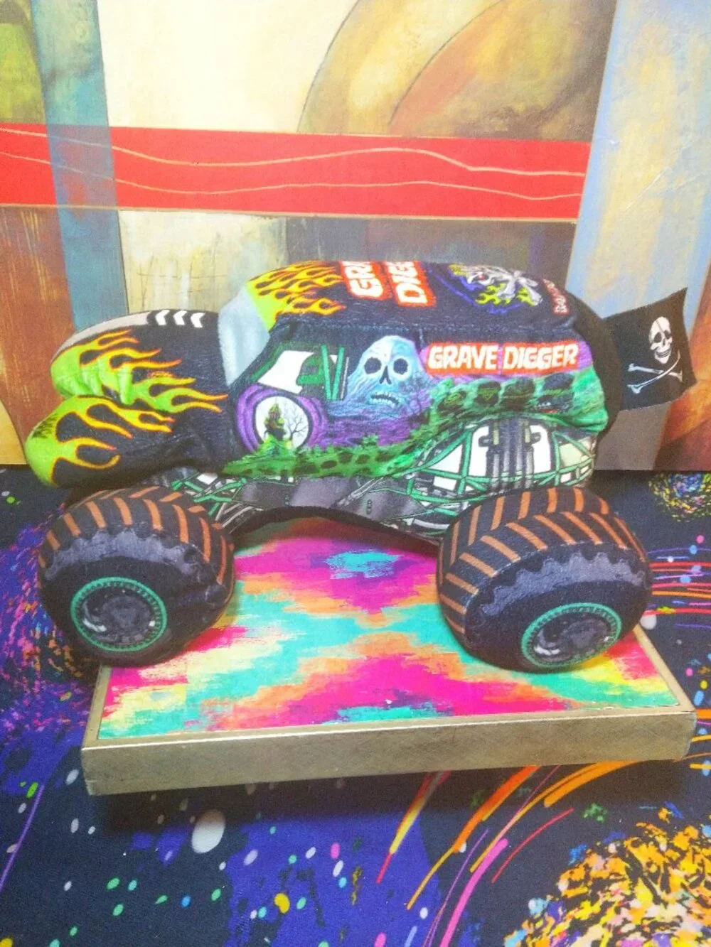 Monster Jam Grave Digger Plush Stuffed Pillow Buddy - Super Soft